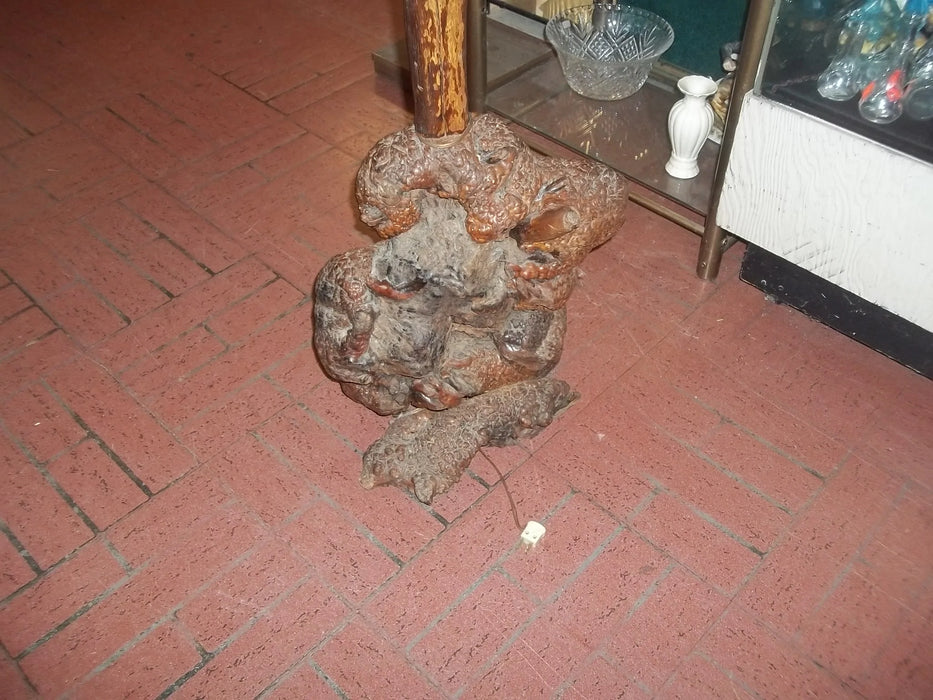 Burl wood lamp 10816