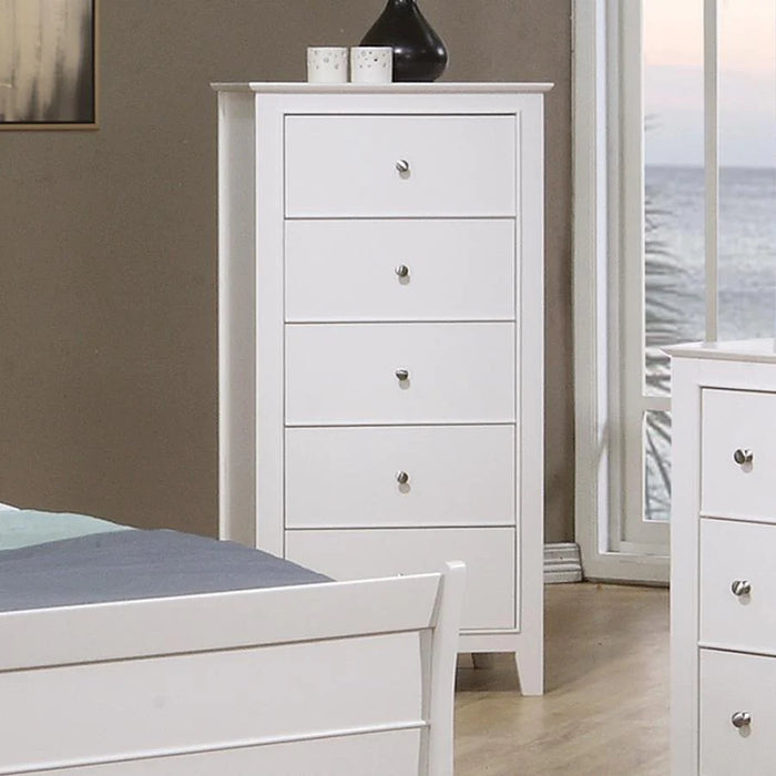 Selena 5-drawer chest dresser white NEW CO-400235