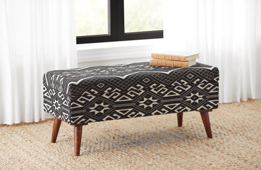 Storage bench, black/white NEW CO-918490