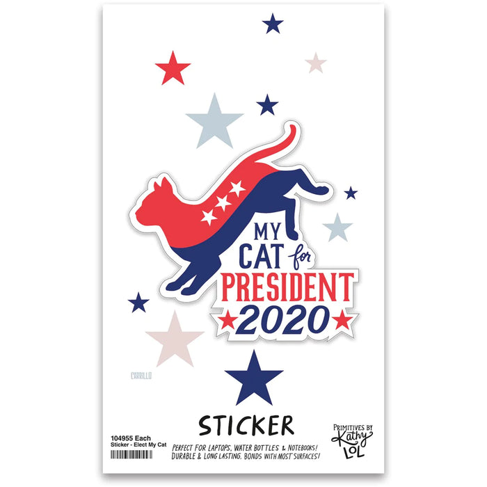 Bumper sticker - My Cat For President Primitives by Kathy PK-104955