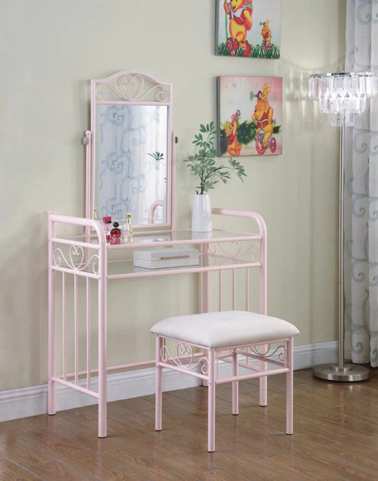 Massi vanity 2pc set pink/white NEW CO-401157