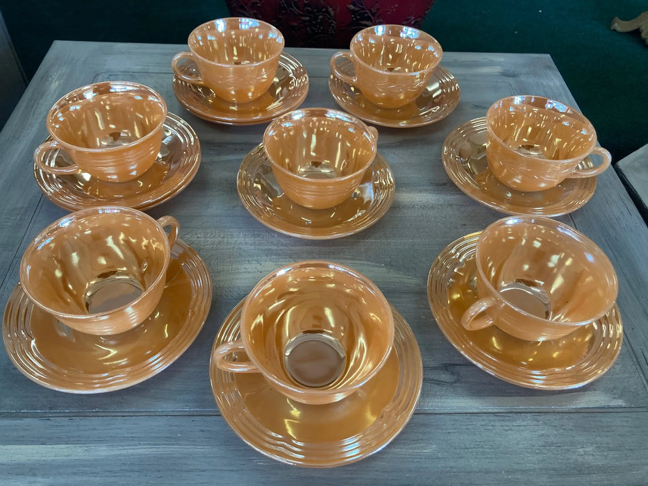 Marigold Peach Lustre Fire King Ware dishes dinnerware 23431