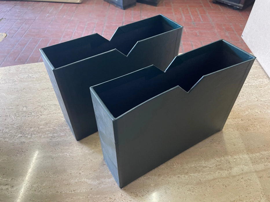 Black vertical storage bins 25434