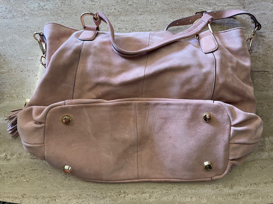 G.I.L.I suede pink purse/bag/handbag 25419