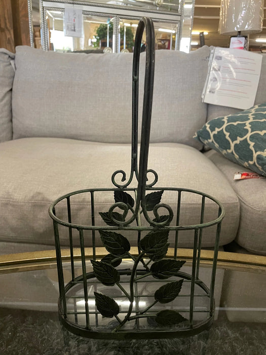 Metal basket holder decor 25818