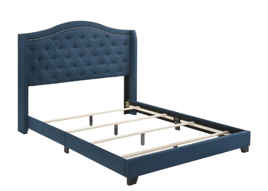 Sonoma upholstered tufted nail studded full bed dark blue NEW SPECIAL ORDER CO-310071Q