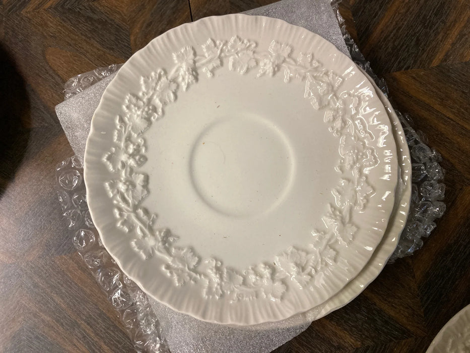 Wedgwood white saucers 27221