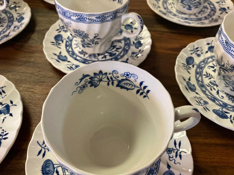 Blue Fjord Ironstone Wood & Son's, England teacups 27553