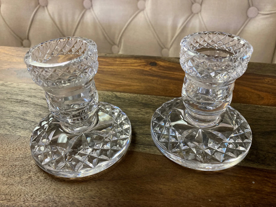 Medium crystal candleholder set 27669