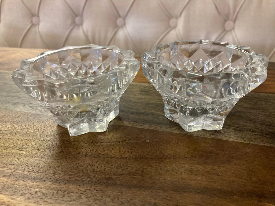 Small crystal candleholders set 27668