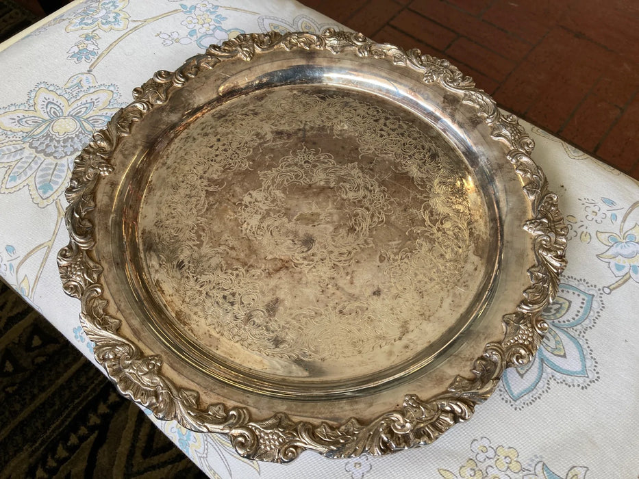 Silver serving platter 28041