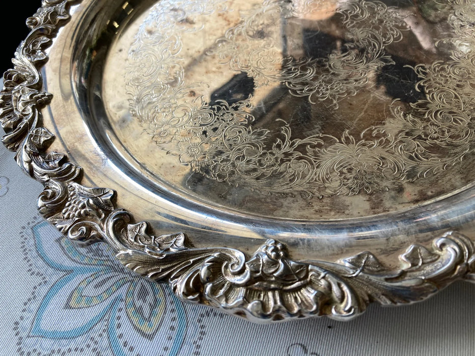 Silver serving platter 28041