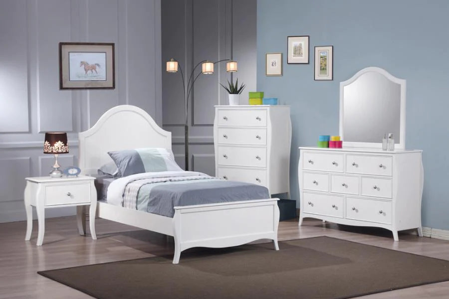 Dominique white twin bed NEW CO-400561T