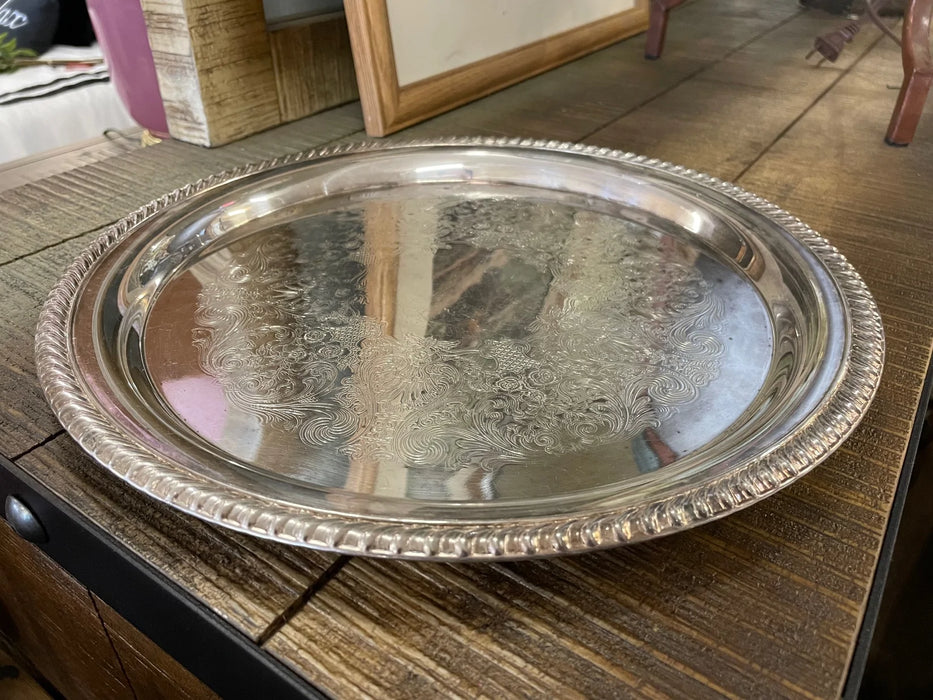 Vintage silver plated tray 28344