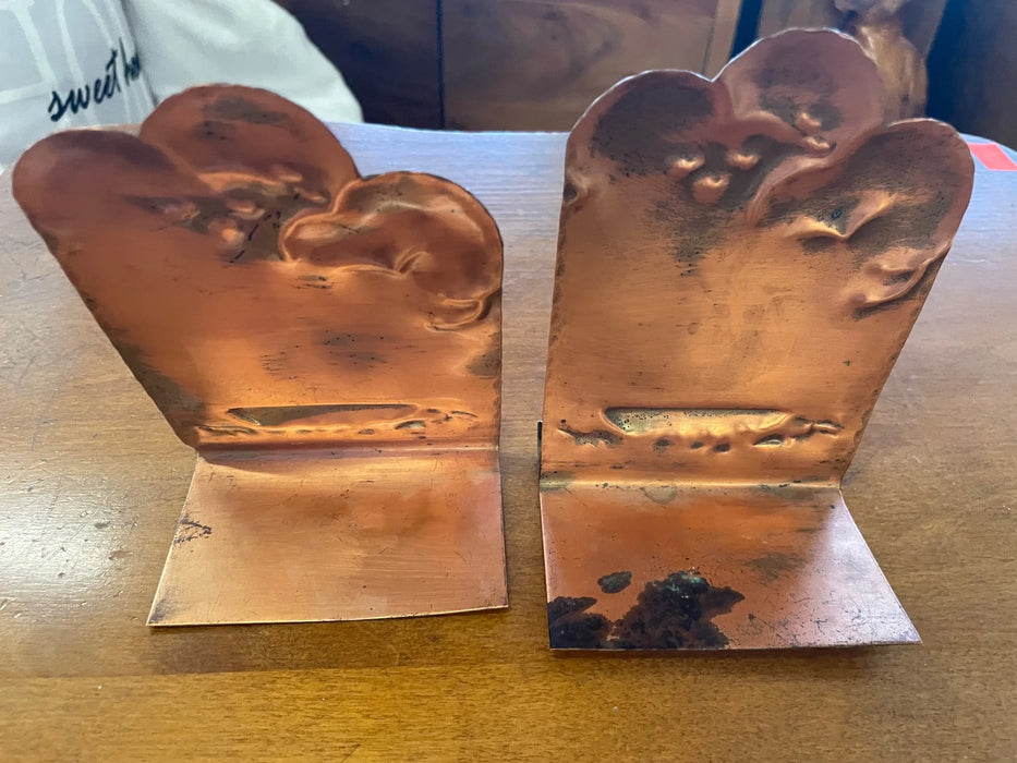 Copper nautical ship book ends 29074