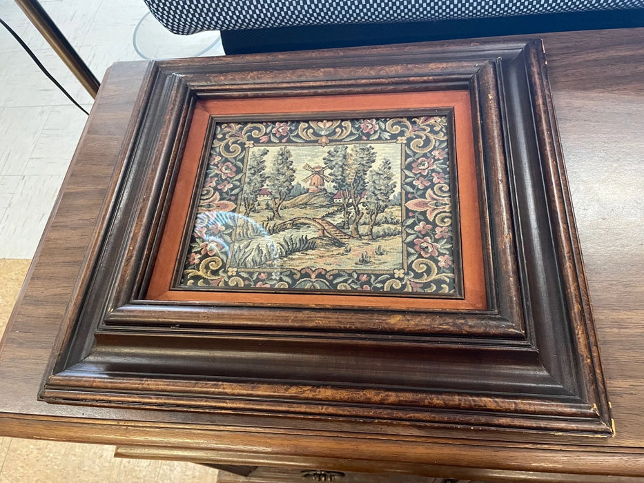 Framed windmill tapestry 29222