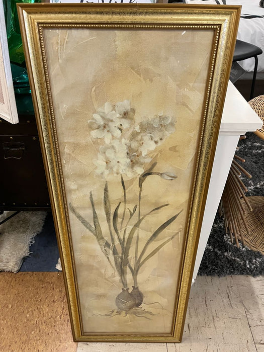 Pictures, gold floral, framed 29535