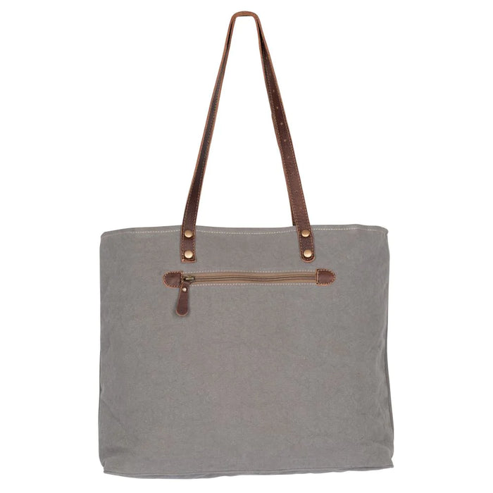 Delicate Love Canvas, Hairon Leather & Rug Tote Hand Crafted Myra Bag NEW MY-S-2183