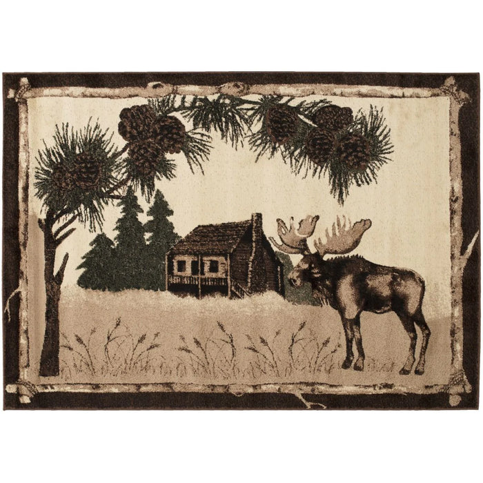 Persian Weavers Lodge 380 moose cabin runner rug 2x7 NEW PW-LD-3802x7