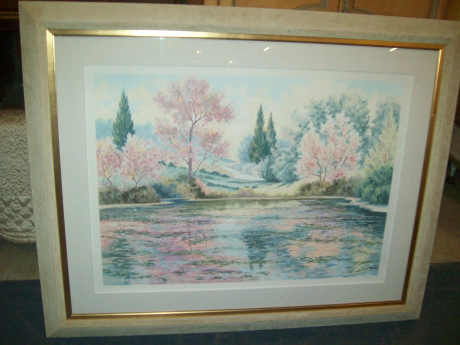 Huge framed picture September Reflections signed by Horning 6889