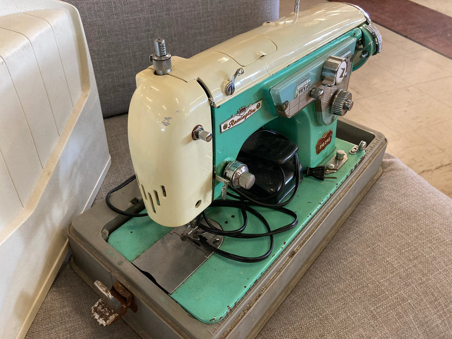 Vintage aqua Remington sewing machine 23618