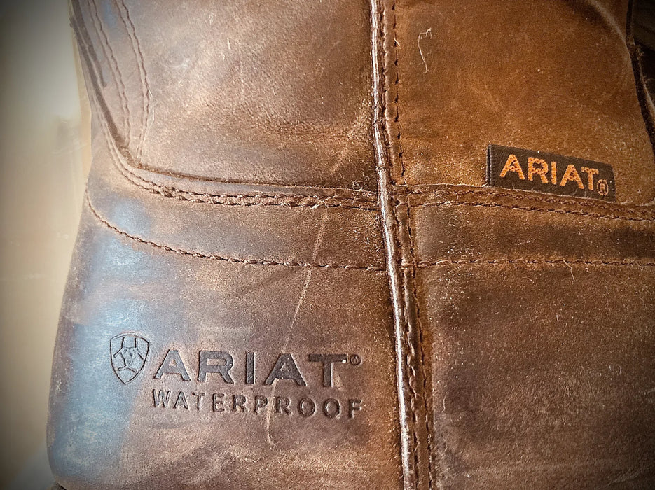 Ariat waterproof leather work boots, size 11 EE 26948