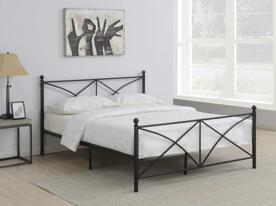 Queen platform bed matte black NEW CO-422755Q