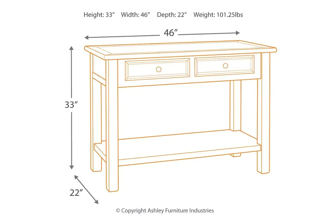 Bolanburg Sofa/Console Farmhouse Style Table NEW AY-T637-4